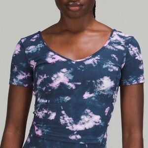 Lululemon Align Tee (T-Shirt) Women’s Dye Mineral Blue Multi Top‎ 6/Small